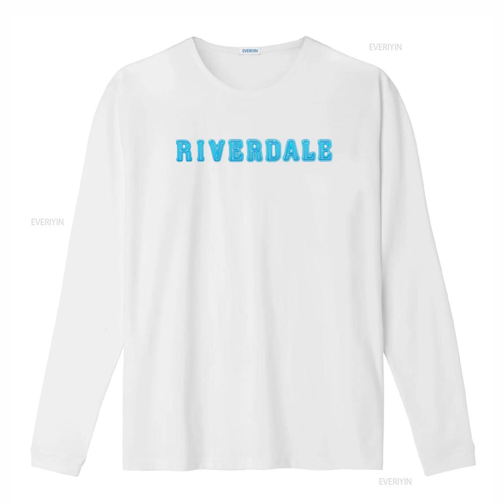 Riverdale Logo Neon Blue Print Adult T Shirt Trendy Fashion for Fans vintage Washed graphic Unisex Stylish Casual