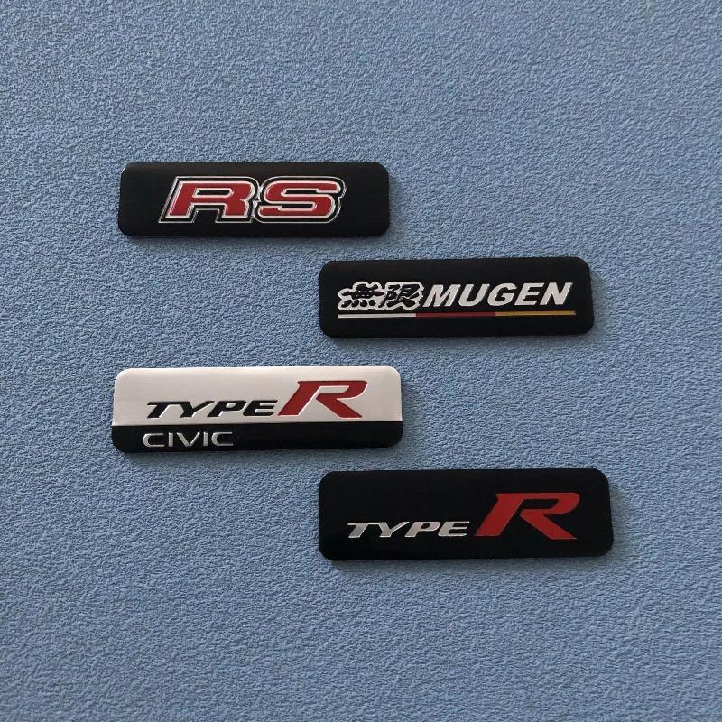 Car Aluminium Emblem Sticker Accessory For  Civic FIT Accord Prelude CRV 5th Mugen City CRZ CRX Jazz HRV Pilot Odyssey Insi