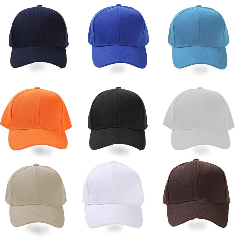 New women's baseball cap fashionable and simple pure cotton color neutral couple duckbill caps truck driver dad hat