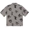 Vans X Bolin Artist Collaboration All-Over Print Button-Down Short Sleeve Shirt Men Tops Gray VN000J2XDGC1