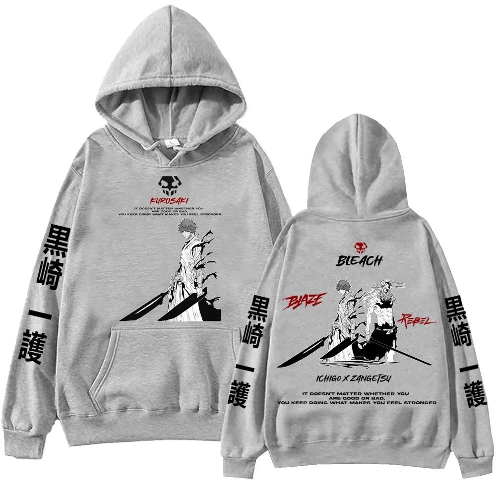 

Блич Ичиго Куросаки Аниме Худи Харадзюку Хип-хоп Осень Зима Флис Уличная одежда XL