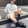 Fashion 2024 NEW Punk Style Women Shoes Lace-up heel height Platform Shoes Woman Gothic Ankle Rock Boots Metal Decor Woman Sneakers