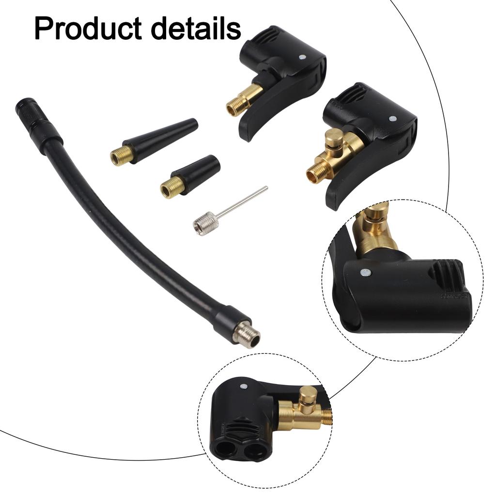 2 Pcs Car Valve Adapter For Car Tyre With 16cm Hose For Car Bicycles Motorcycle Portable Car Repair Tools