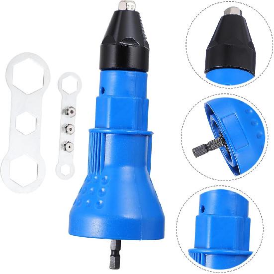 GLEAVI 1 Set Pull Rivet Tool Adapter Rivet Connector riveting Rivet Rivet Adapter for Drill Rivet abs Electric Drill Tool kit Iron Electric Rivet