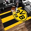 1 Stück Borussia Dortmund Druck Teppich - Weich, Waschbar, Rutschfest, Indoor-Matte für Bürostühle, Wohnzimmer, Home Office, Dekorativer Teppich