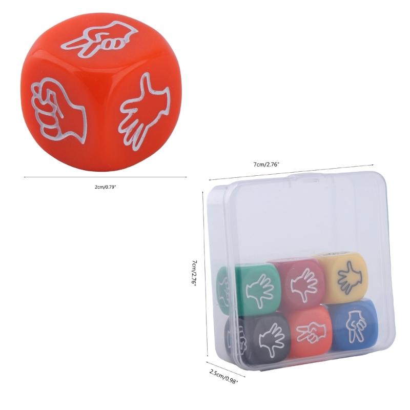 6 Stück/Set Party Brettspiel Requisiten Fingerraten Spiel Würfel Bar Würfel 20mm Party Siebe Party Requisiten Party Spiel Würfel