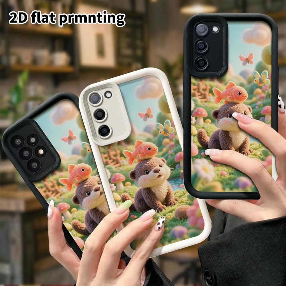 Phone Case: 2D flat, suitable for Samsung Galaxy A34 A35 M05 M06 S20 S22 S21 FE Plus 5G protective case, plush scene, perfect Christmas and Halloween