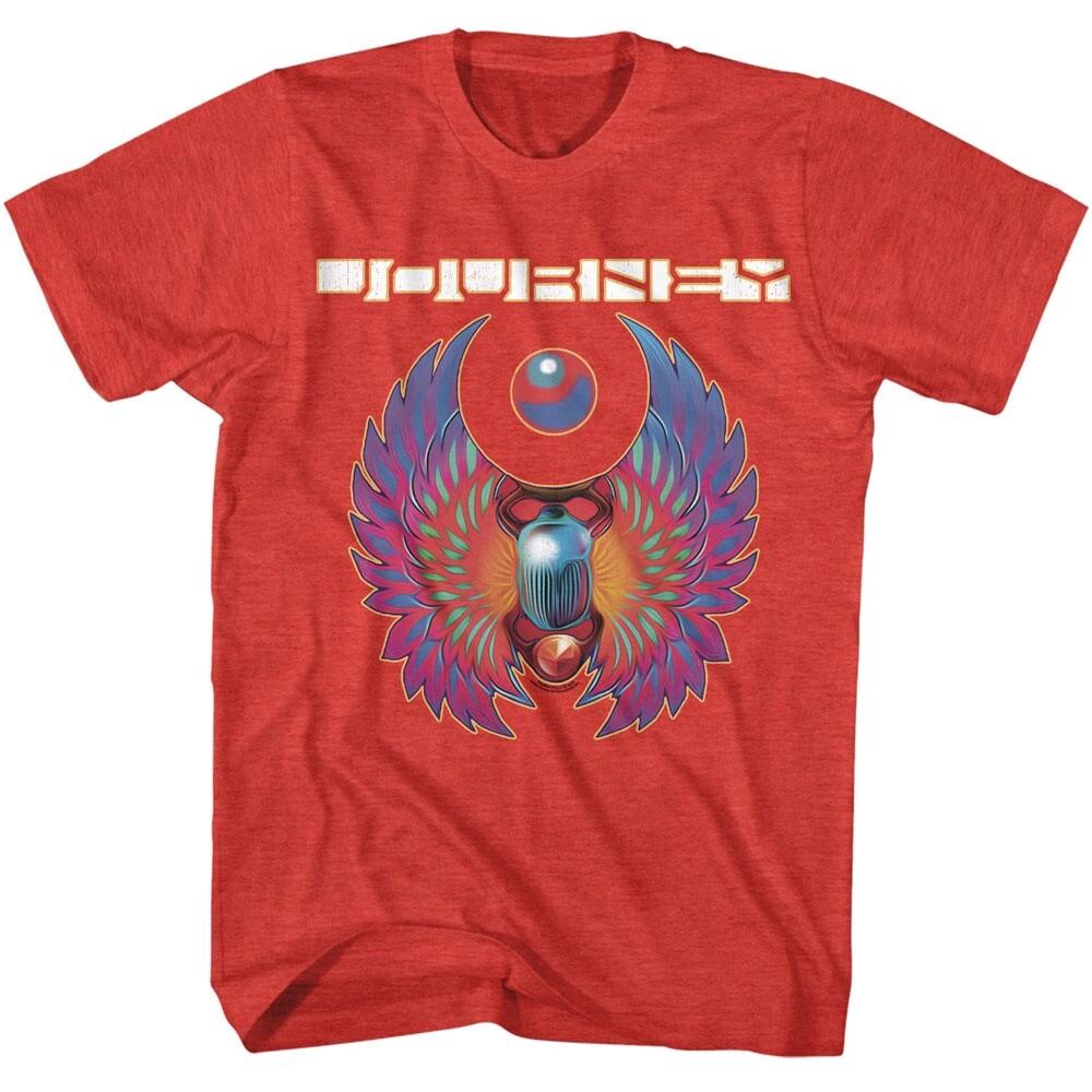 Journey T-Shirt SCARAB AND ORB ALBUM Rock Music Band Mens Official Red Heather Unisex T-Shirt M