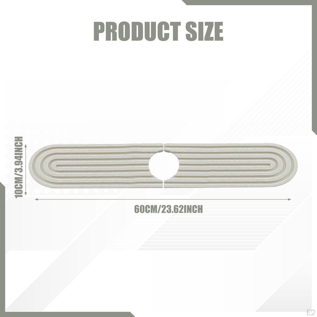 Faucet Mat for Kitchen Sink, Reusable Water Absorbent Counter Protector Home and Restaurant