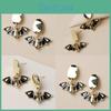 Pendant Bat Halloween Earrings With Electroplated Finish For Party Accessories