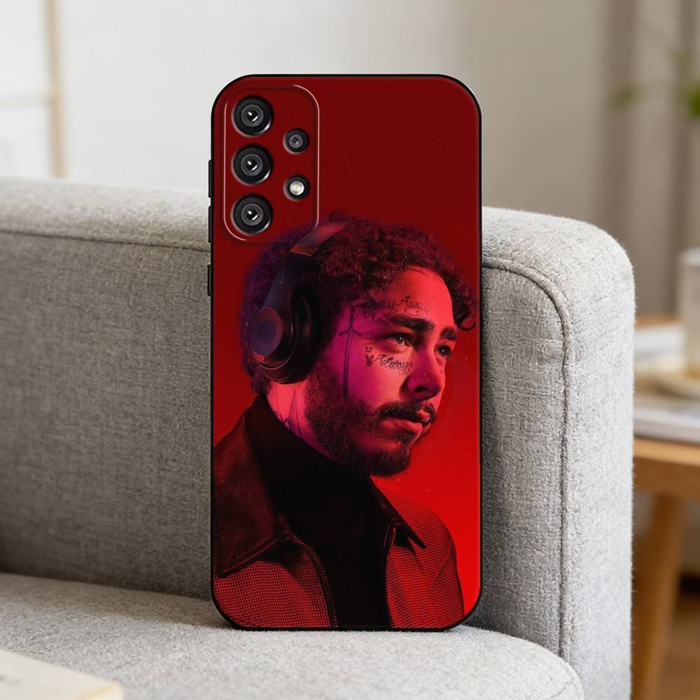 King P-Post M-Malone    Phone Case For Samsung S25,S24,S21,S22,S23,S30,Ultra,S20,Plus,Fe,Note,10,9,5G Black Cover