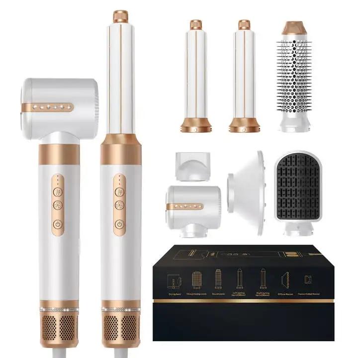 7 In 1 Professional Hair Straightener 1400W Hair Curler Electric Comb Hair Dryer Brush Hot Hair Volume Curlers Hair Style Set