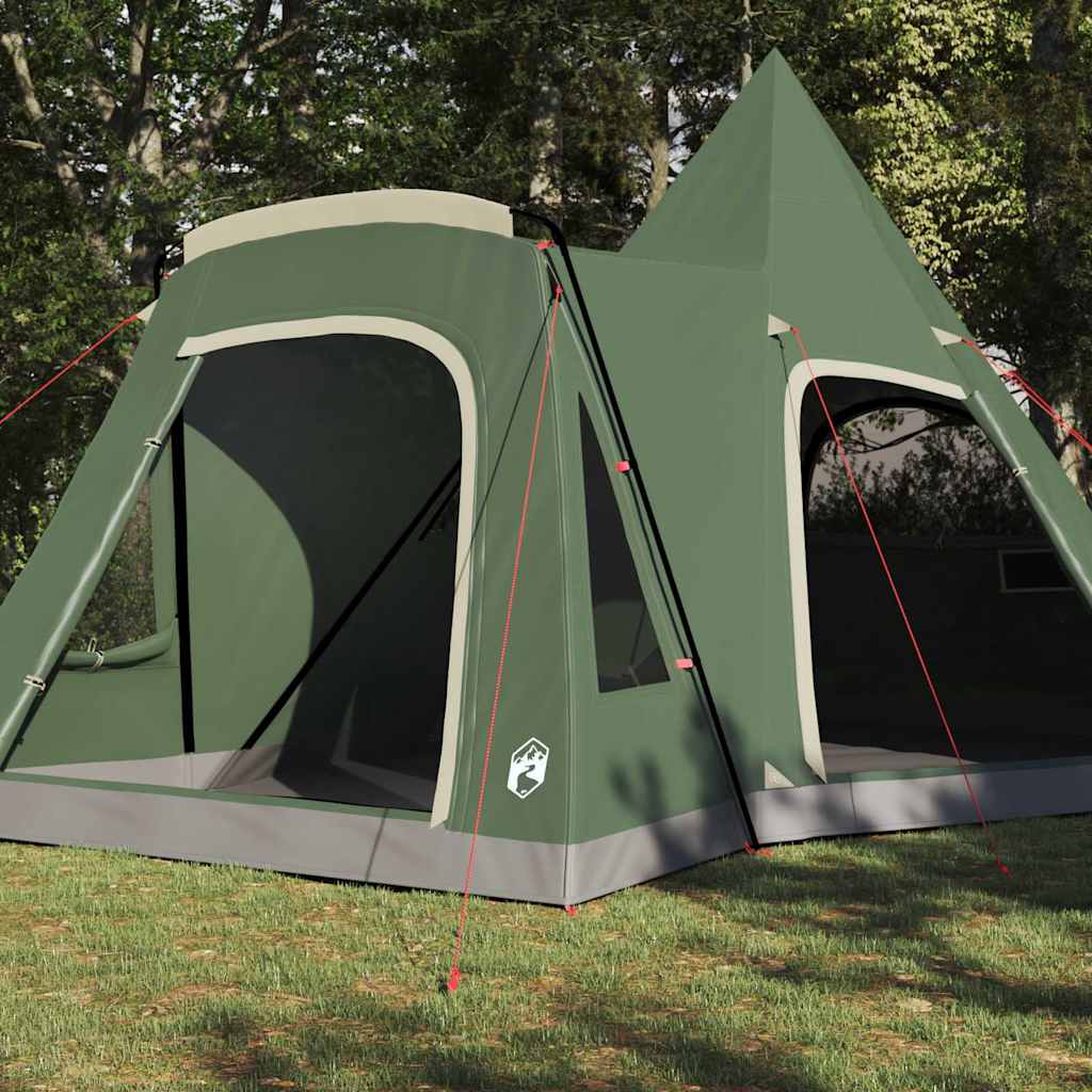 5 Person Teepee Tent with Roof Green 545 x 450 x 295 cm