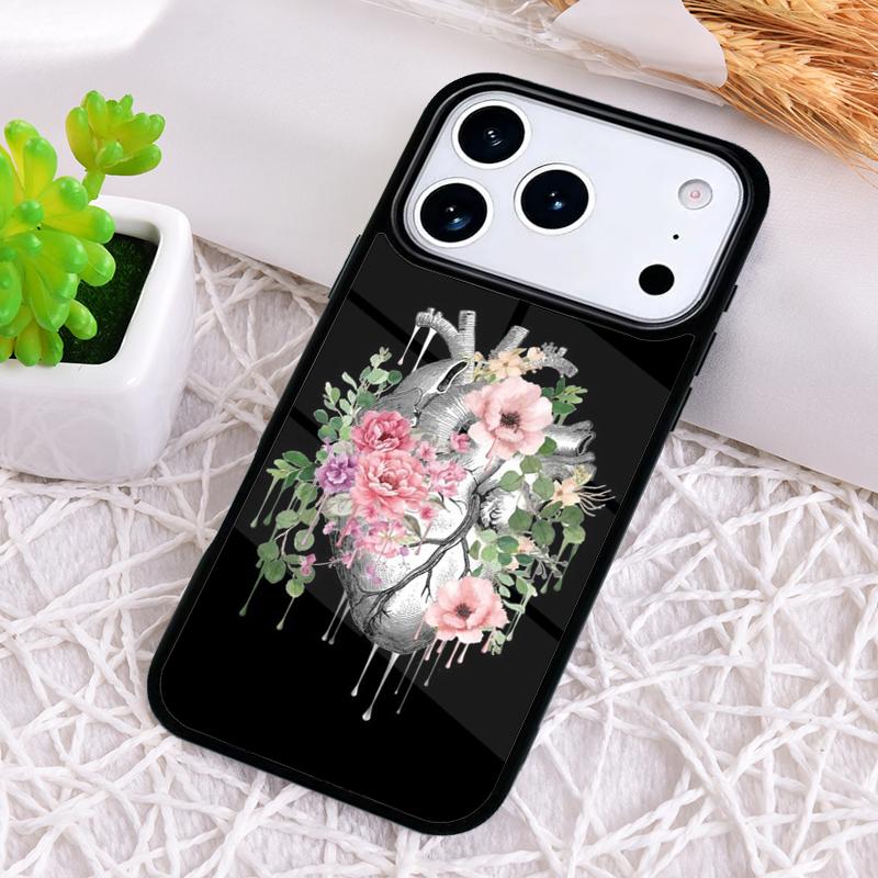 Human Heart Anatomy Phone Case for iPhone 17 Air 16 15 11 12 14 13 Pro Max Shockproof Cover