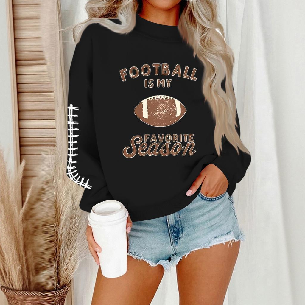 Women's Casual Fashion Round Neck Long Sleeve Halloween Printed Sweatshirt