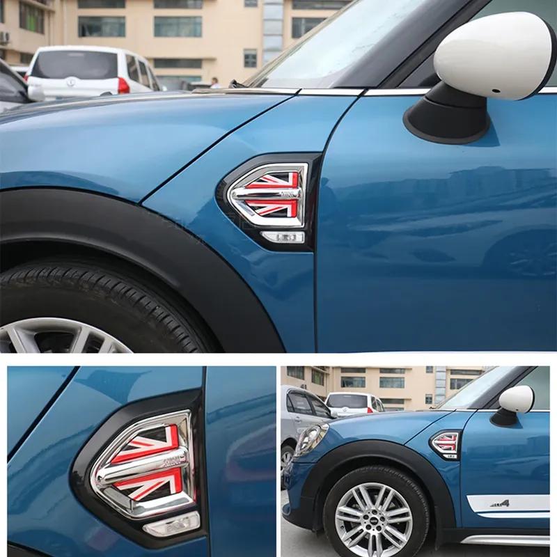 4Pcs/Set Union Jack Crystal Epoxy Side Fender Sticker Decals Decoration Car Styling For MINI Cooper F60 Countryman Accessories