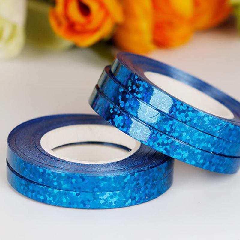 

5 шт./упаковка, високоякісна прикраса для повітряних куль із золотистою лазерною стрічкою синій