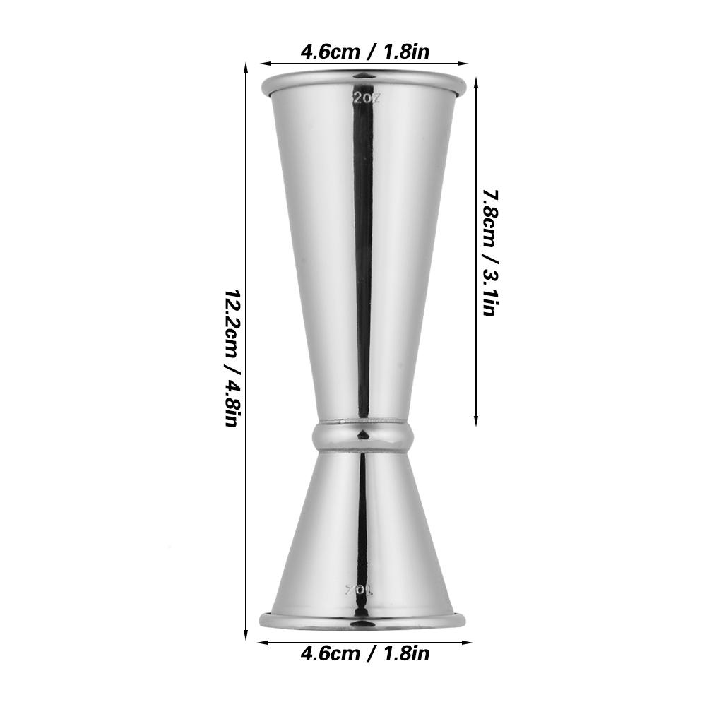 Barový šejkr na víno a koktejly z nerezové oceli 304, dvojitý odměrný kalíšek, barmanská odměrka