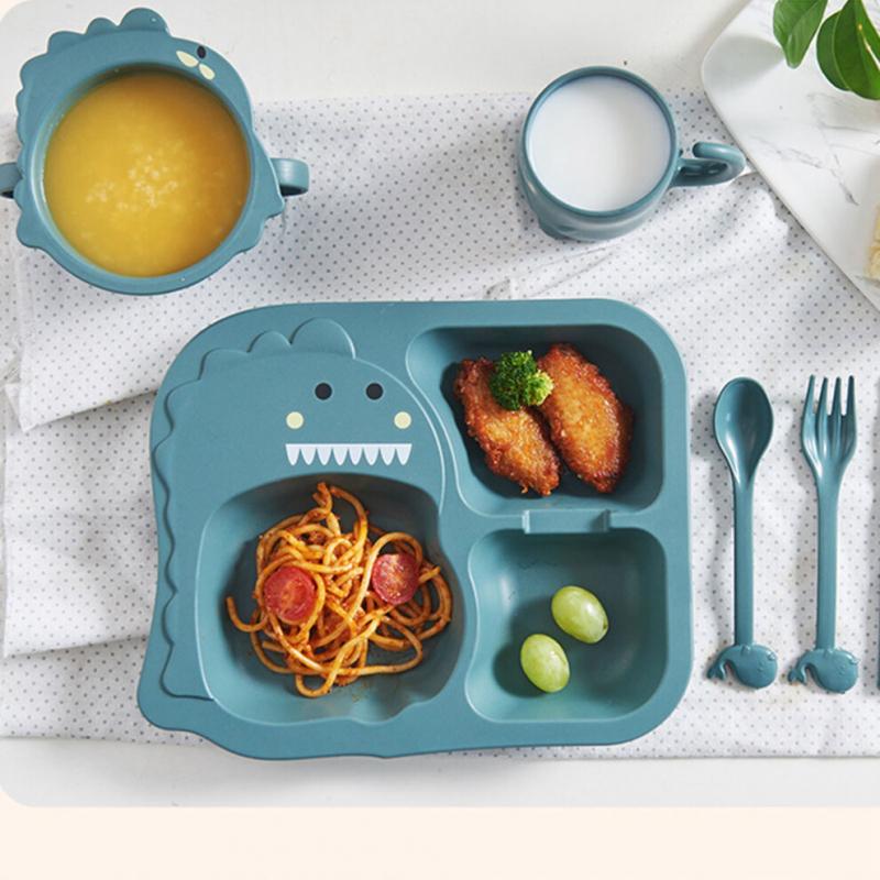 Baby Divided Dinner Plate Cartoon Dinosaur Baby