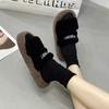 Fashion 2024 New Mao Slippers for Female Outwear Autumn and Winter  Korean Thick Sole One Line Drag Girl Fairy Style Cotton Drag Ins