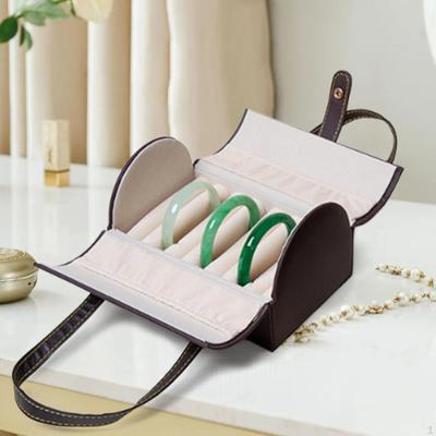 Bracelet Storage Box Bangle Case Jewelry Display Container Portable Holder with Handle