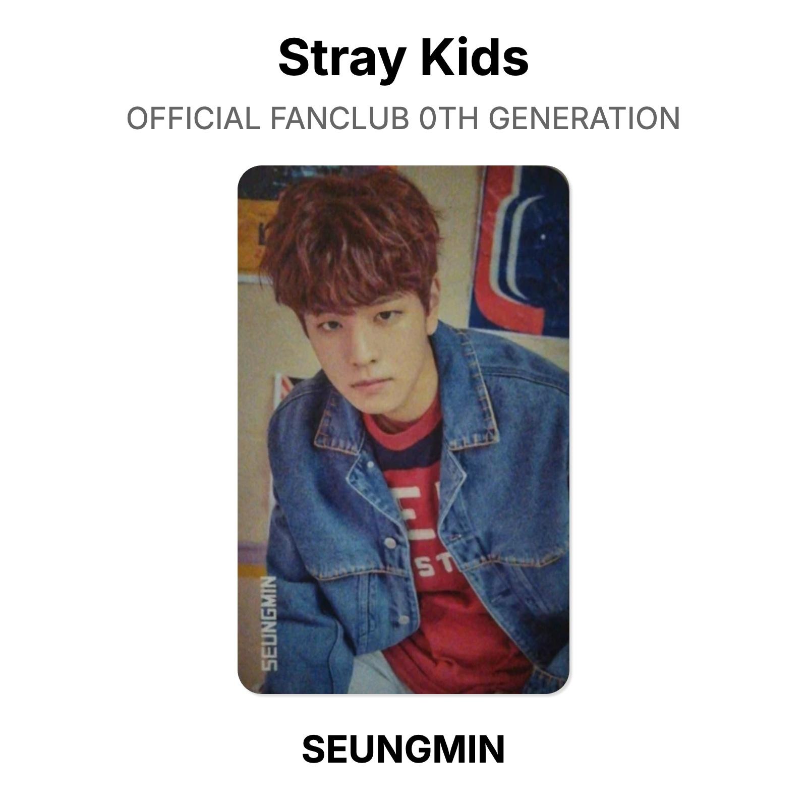 Stray Kids OFFICIAL FANCLUB 0TH GENERATION Official Photocard SEUNGMIN