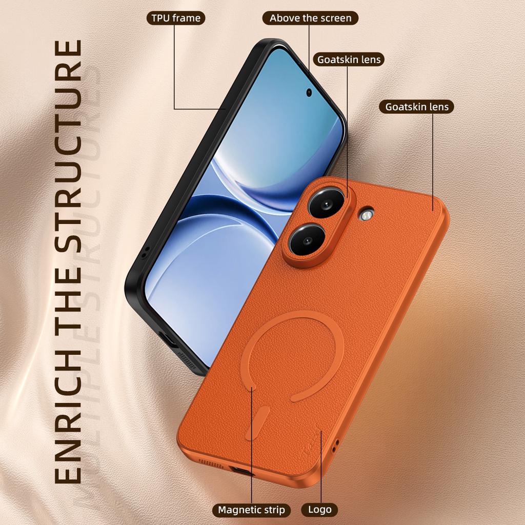 For Xiaomi POCO X8 Pro Max Case Luxury PU Leather Skin Magnetic MagSafe Protective Back Cover Case For POCO X8Pro Max Shell