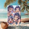 1pc KPop Demon Hunters ZOEY6 Beach Towel, Comfortable and Thick, and Swimming/Bath/Picnic/Camping Towel, Suitable for Seaside Beaches