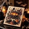 Artistic Stress Relieving Hobbies Halloween Faux Pearl Art Kit, Pumpkin Ghost DIY Painting Handmade Wall Hanging Pictures 3D Bead Craft Set