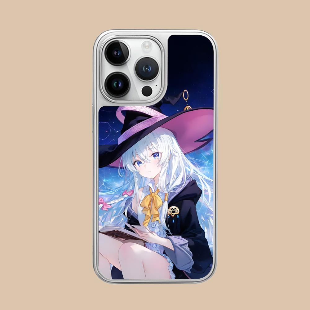 Wandering Witch Elaina Silver Plating Mobile Phone Case for iPhone 17 16 15 14 13 12 11 Air Pro Max Plus Colorful Cover