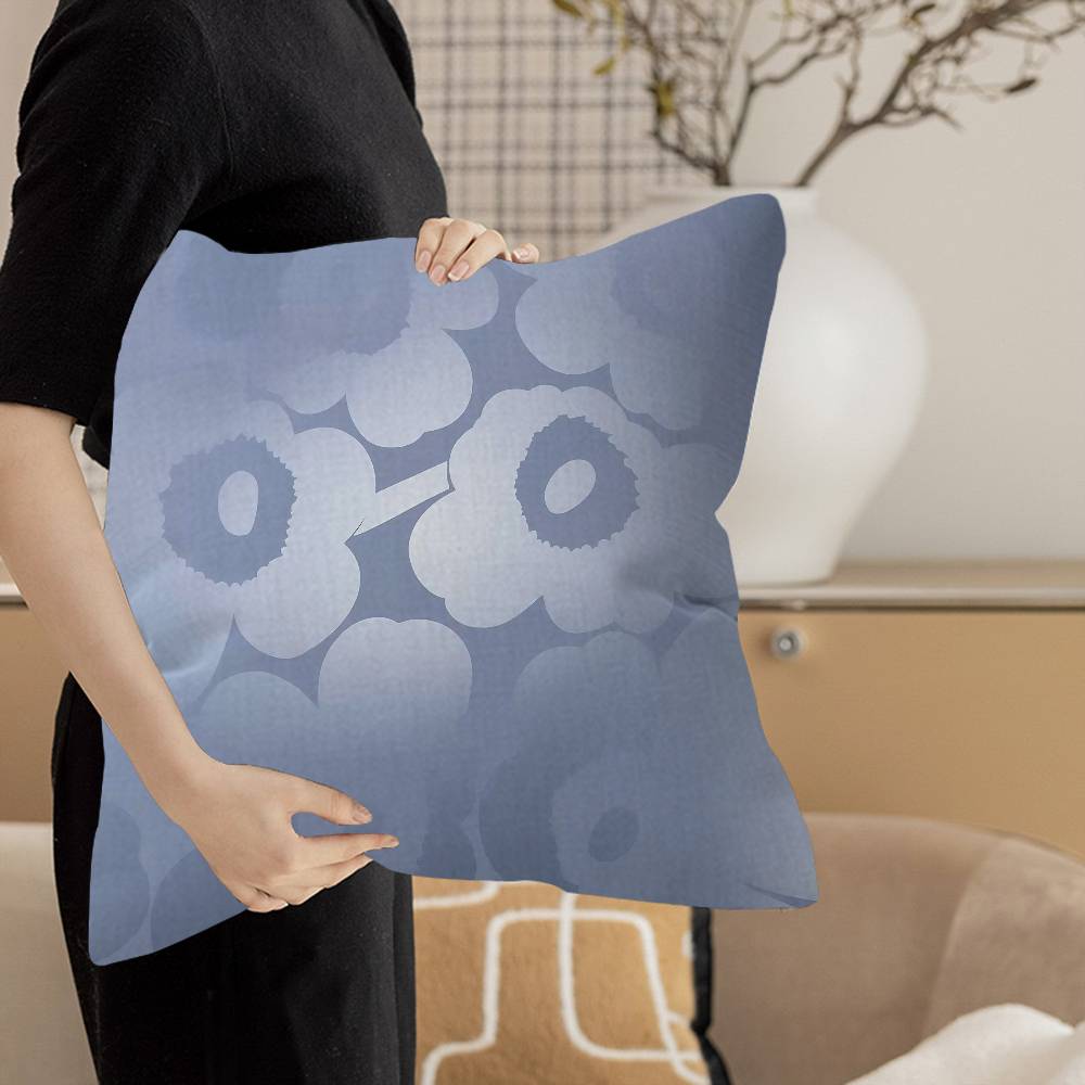 Marimekko-U-Unikko Blumen Kissen Geschenke Heimbüro Einrichtung Schlafzimmer Sofa Auto Kissenbezug Hülle 45X45cm