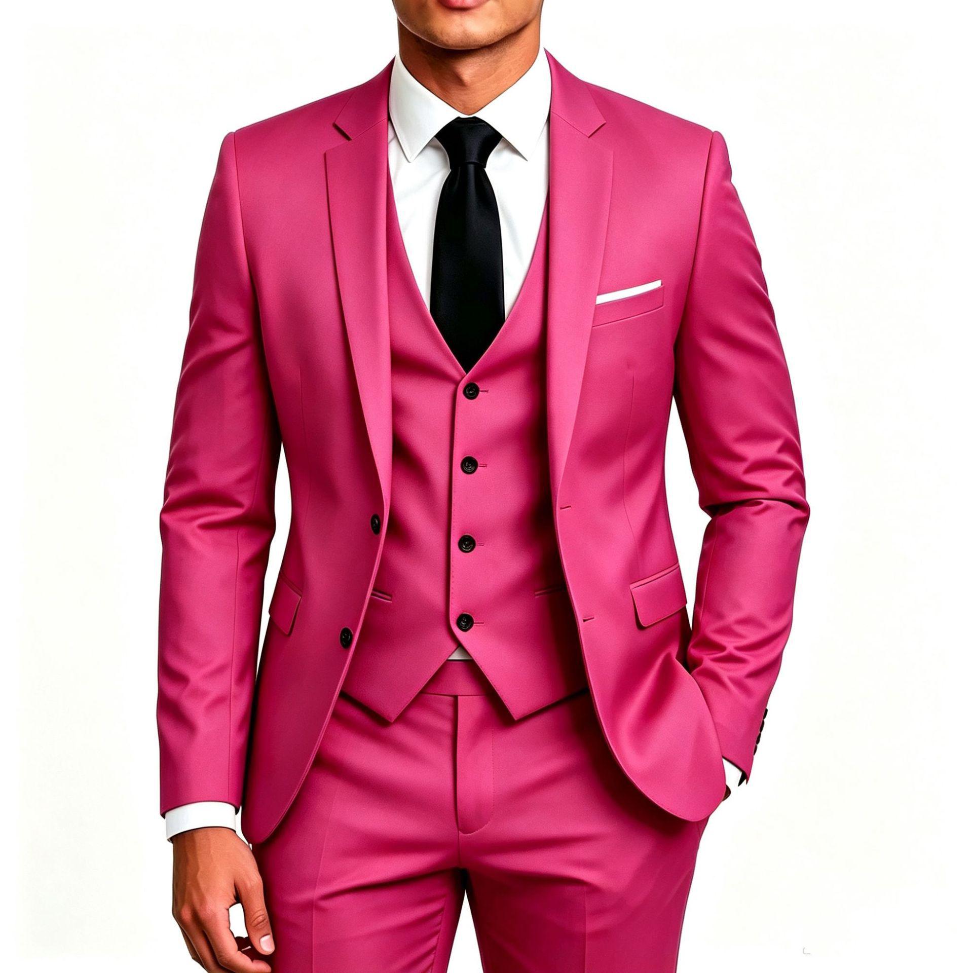 Men`s Business Slim Fit Three-Piece Suit