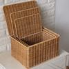 Nordischer Stil Imitation Rattan Aufbewahrungsbox mit Deckel - Schlafzimmer Kleiderorganizer