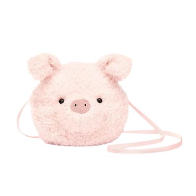 Jellycat 2024 Animal Series Pig Head Bag Woven Doll Plush Doll 19cm Height