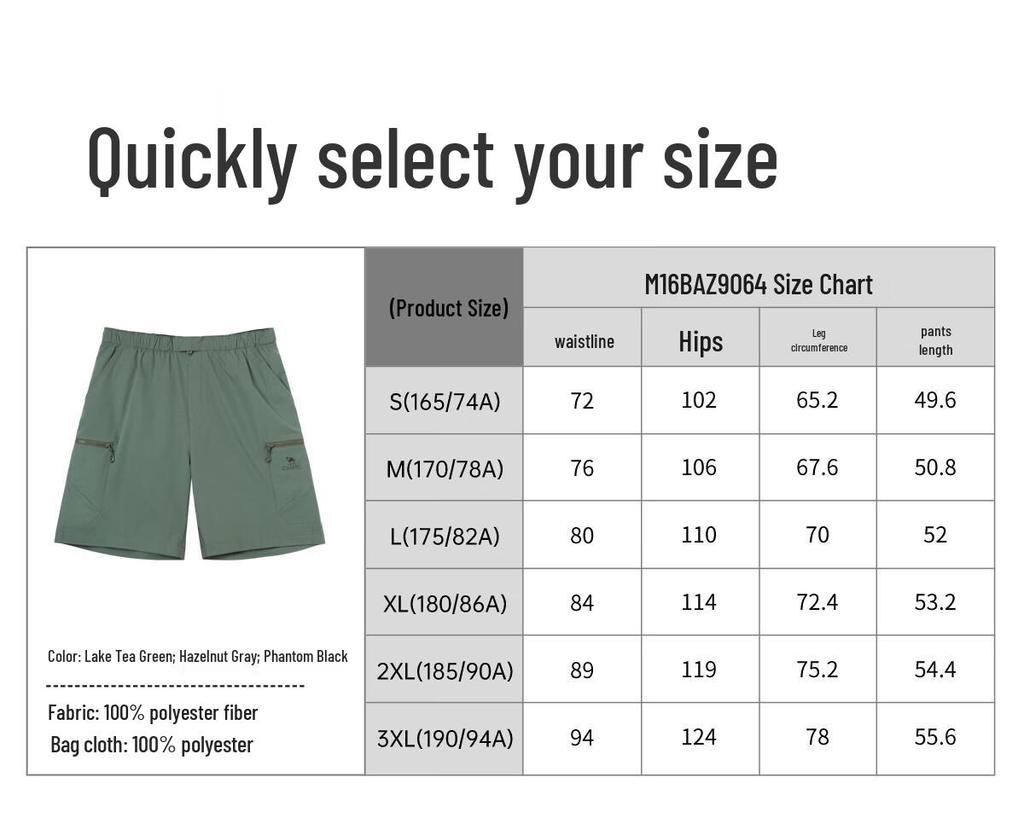 CAMEL Men's Quick-Dry Straight Fit Cargo Shorts