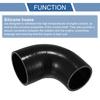 X AUTOHAUX 1 Stück 63mm/2.48"-76mm/2.99" Innendurchmesser 90mm/3.54" Länge 90 Grad Schwarz Auto Silikonschlauch Schlauch Universal