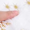 38cm White Christmas Tree Skirt Snowflakes Plush Carpet Xmas Floor Mat Ornaments Wedding Birthday New Year Christmas Decoration