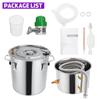 Effizienter 3/5/8GAL Destillierapparat Mondschein Alkohol Destillierer Haushalt Edelstahl DIY Wasser Wein Ätherisches Öl Brauset