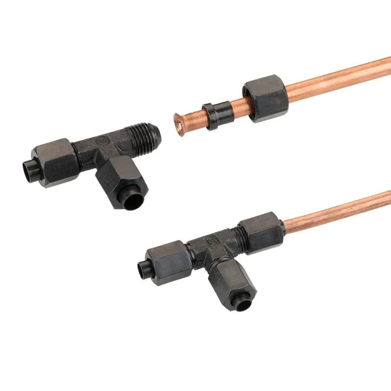 4 6 8 10 12 14 mm Rohrbördelverschraubung Hydraulik Kohlenstoffstahl Fitting Öl