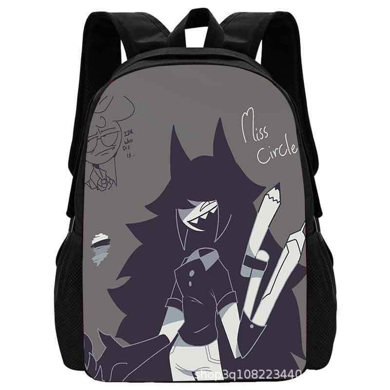 Zaino Scolastico Miss Circle per Bambini Studenti Elementari Leggero Stoffa Oxford Cartoon con Supporto Lombare Ergonomico