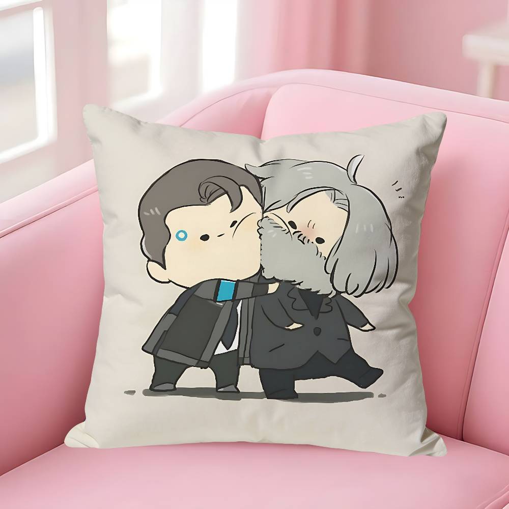 

Game DDetroit Become Human Anime Celebrity Merchandise AllMatch Printed Pillow Case Sofa Car Office Room Decoration Protector 30x30cm