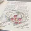 "Red Sleeve Add Fragrance" smudged pink peach blossom bracelet niche sense retro versatile jewelry simple