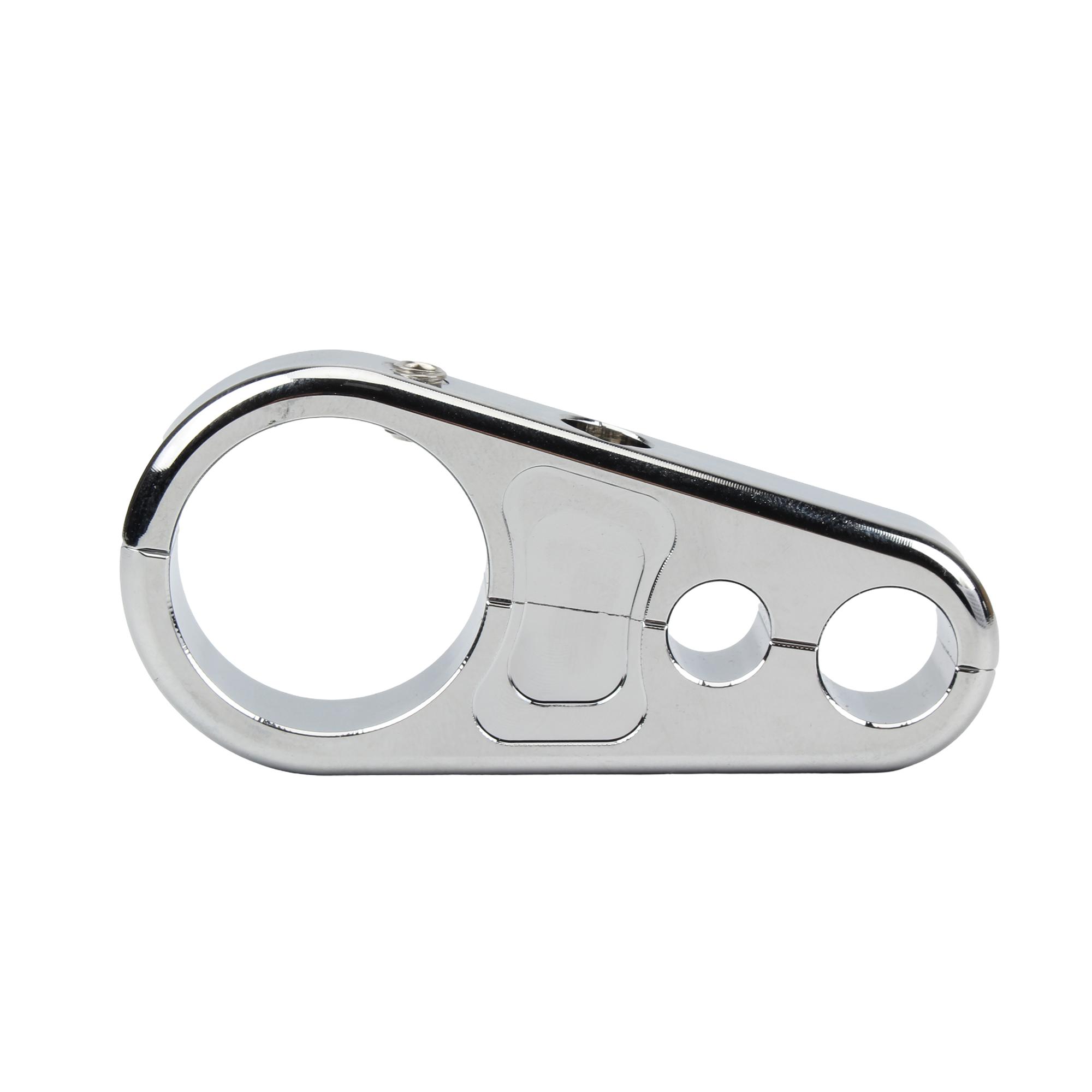 For Harley Cafe Racer Motorcycle Motocross Frame 1  25mm Handlebar Clutch Cable Brake Line Clamp Fixed Clips серебряный