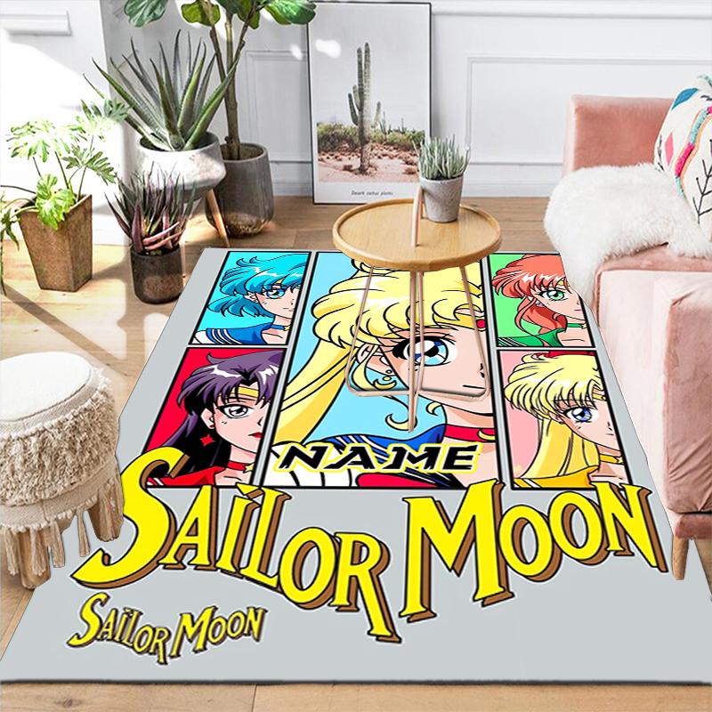 Custom 1Pc Sailor Moon Teamup Rug Office Carpet Indoor Outdoor Entrance Doormat Nonslip Soft And Comfortable Living Room D2915250