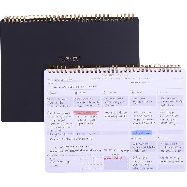 Weekly Planner Notepad-Minimalist 7-Day To Do List, 54 Sheets Dashboard Desktop Planner to Organizes Your Schedule, Set Goals, Track Habits & Daily 3 Weekly Planner Deskpad