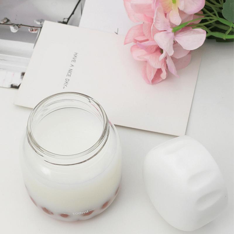 300ml Hoge Borosilicaatglas Waterbeker Transparant Met Schaal Mini Dikke Beker Draagbare Sapmok Drinkcontainer Reizen Thuis Cadeau