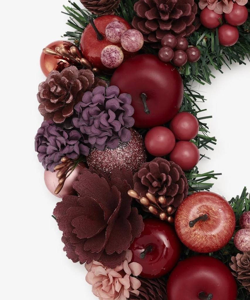 Afternoon Tea Living Wreath JP42 Christmas Wreath Large, Red