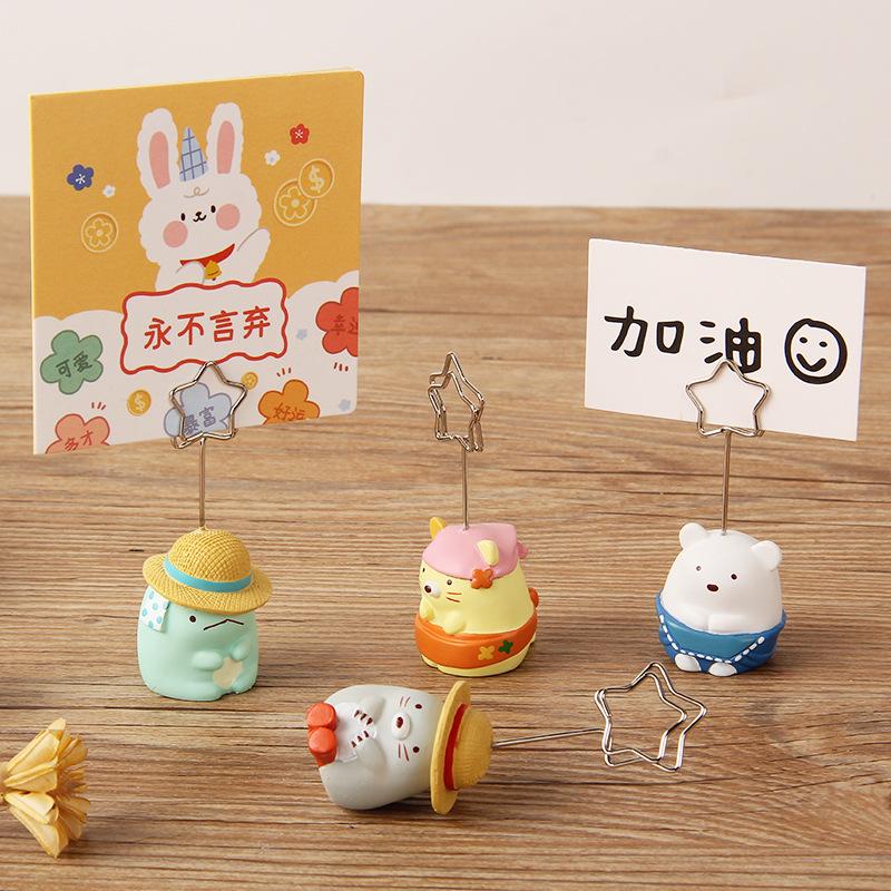 Cute and Creative Animal Resin Message Holder, Office Desk Decoration, Cute Ornaments, Message Holder, Photo Holder