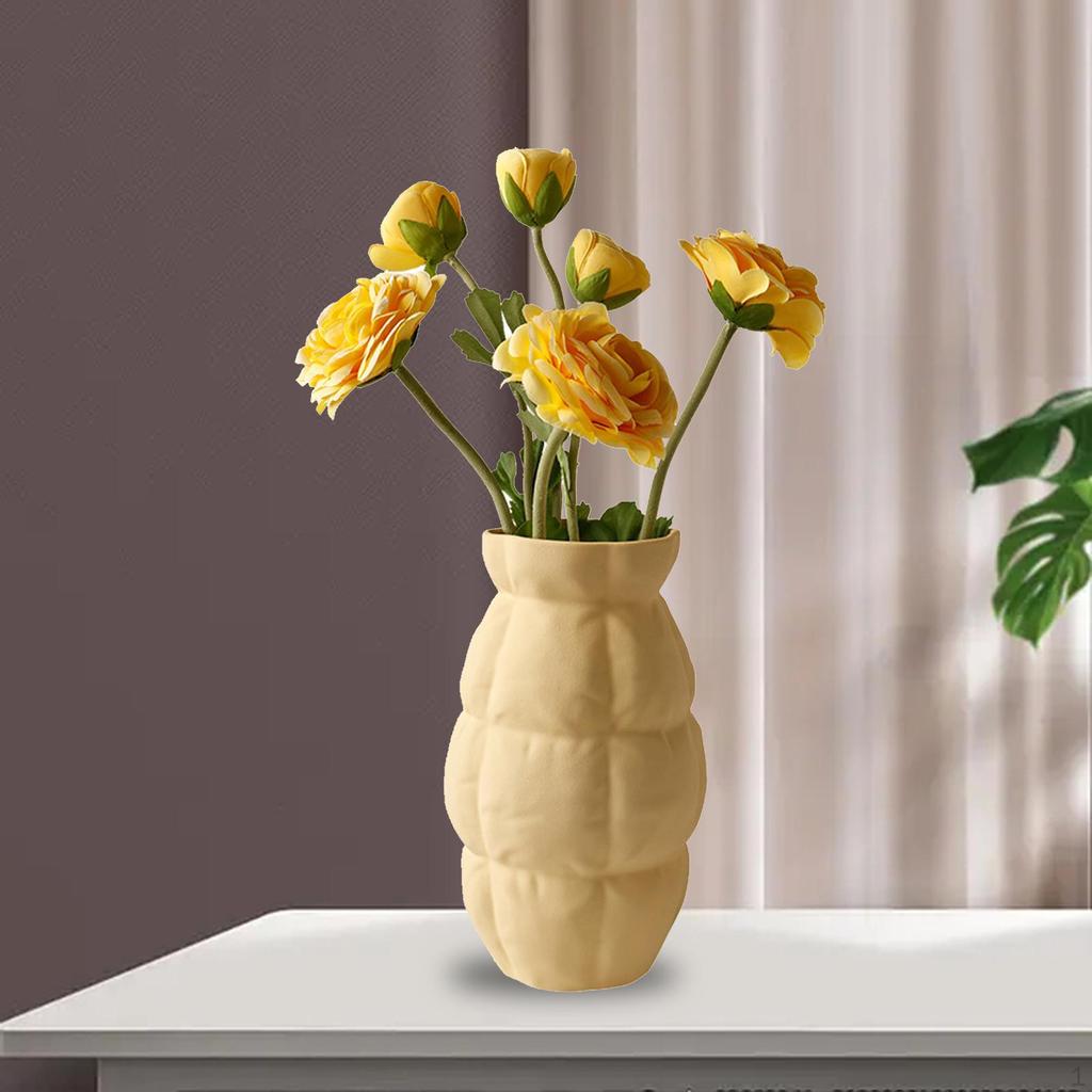 Ceramic Flower Vase, Decorative Vase Floral Arrangement Flowerpot Container Statue for