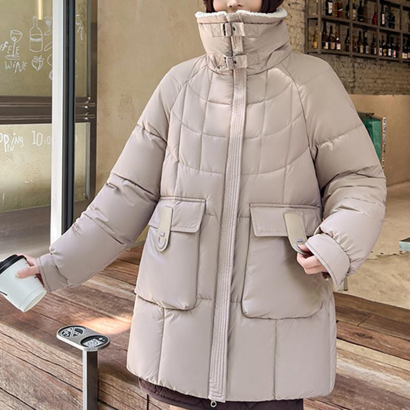 

Fashion Woman Winter Long Coats Loose Women s Parkas Thick Warm Outerwear 3XL хакі